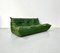 Vintage Togo 3-Sitzer Sofa aus waldgrünem Leder von Michel Ducaroy für Ligne Roset 3