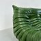 Vintage Togo 3-Seater Sofa in Forest Green Leather by Michel Ducaroy for Ligne Roset 4
