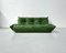 Vintage Togo 3-Seater Sofa in Forest Green Leather by Michel Ducaroy for Ligne Roset 1