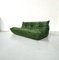Vintage Togo 3-Sitzer Sofa aus waldgrünem Leder von Michel Ducaroy für Ligne Roset 5