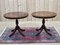 English Round Tables in Mahogany, 1970s, Set of 2 1