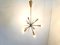 Lámpara de araña Sputnik vintage de latón, años 70, Imagen 9