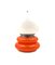 Orangefarbene Space Age Tischlampe aus Muranoglas von Carlo Nason, 1970er 12