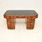 Art Deco Burr Walnut & Leather Top Partners Desk, 1920s, Image 2