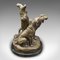 Ornamento Bloodhound vintage in bronzo e marmo, anni '50, Immagine 4