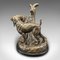 Adorno de sabueso estadounidense vintage de bronce y mármol, años 50, Imagen 5