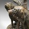 Ornamento Bloodhound vintage in bronzo e marmo, anni '50, Immagine 9