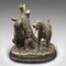 Amerikanisches Vintage Bloodhound Ornament aus Bronze & Marmor, 1950er 2