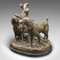 Ornamento Bloodhound vintage in bronzo e marmo, anni '50, Immagine 3