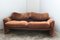 Brown Velvet Maralunga Sofa by Vico Magistretti for Cassina, Italy, 1979, Image 1