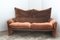 Brown Velvet Maralunga Sofa by Vico Magistretti for Cassina, Italy, 1979 9