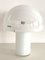 Italienische Mid-Century Mushroom Tischlampen aus weißem Muranoglas von Mazzega, 1970er, 2er Set 11