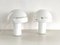 Mid-Century Italian Mushroom Table Lamps in White Murano Glass from Mazzega, 1970s, Set of 2, Image 14