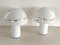 Mid-Century Italian Mushroom Table Lamps in White Murano Glass from Mazzega, 1970s, Set of 2 1