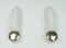 Long Narrow Sconces White Glass Satin Glass and Brass from Honsel, 1990s, Set of 2 1