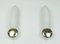 Long Narrow Sconces White Glass Satin Glass and Brass from Honsel, 1990s, Set of 2, Image 1