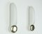 Long Narrow Sconces White Glass Satin Glass and Brass from Honsel, 1990s, Set of 2 10