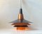 Lámpara de techo escandinava moderna de cobre de Ernest Voss, años 50, Imagen 2