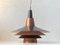 Lámpara de techo escandinava moderna de cobre de Ernest Voss, años 50, Imagen 1