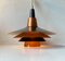 Lámpara de techo escandinava moderna de cobre de Ernest Voss, años 50, Imagen 3
