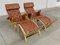 Pernilla 69 Lounge Chair with Ottoman by Bruno Mathsson for Dux, 1990s, Set of 4 11