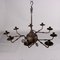 Lámpara de araña vintage de hierro forjado, Imagen 7