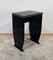 Art Deco Side Table with Drawer, Black Lacquer and Chrome, France, 1930s 6