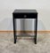 Art Deco Side Table with Drawer, Black Lacquer and Chrome, France, 1930s, Image 3