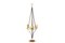 Candlestick in Gilded Brass and Velvet, Image 1