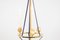 Candlestick in Gilded Brass and Velvet, Image 3