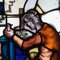 Stained Glass Panel with Man by Hubert Estourgie, 1950s 11