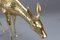 Escultura de ciervo en pie Mid-Century moderna de latón, años 70, Imagen 5