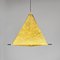 Lámpara colgante pirámide Mid-Century moderna de metal y pergamino, años 60, Imagen 4