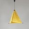 Mid-Century Modern Pyramid Metal and Parchment Hanging Light, 1960s 2
