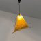 Mid-Century Modern Pyramid Metal and Parchment Hanging Light, 1960s 7