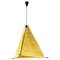 Mid-Century Modern Pyramid Metal and Parchment Hanging Light, 1960s 1