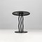 Italian Modern Black Metal Round Coffee Table, 1980s 5