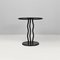 Italian Modern Black Metal Round Coffee Table, 1980s 4