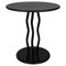 Italian Modern Black Metal Round Coffee Table, 1980s, Image 1