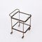 Mid-Century French Brass and Crystal Serving Bar Cart from Maison Jansen, 1950s, Image 7