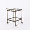 Mid-Century French Brass and Crystal Serving Bar Cart from Maison Jansen, 1950s 10