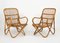 Mid-Century Armlehnstühle aus Bambus & Rattan im Stil von Tito Agnoli, Italien 1960er 9