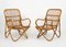 Mid-Century Bamboo and Rattan Armchairs in the style of Tito Agnoli Style, Italy 1960s 9