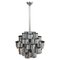 Mid-Century Chandelier in Aluminum and Steel attributed to Max Sauze for Sciolari, Italy, 1970s 1