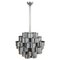 Mid-Century Chandelier in Aluminum and Steel attributed to Max Sauze for Sciolari, Italy, 1970s 2