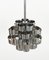 Mid-Century Chandelier in Aluminum and Steel attributed to Max Sauze for Sciolari, Italy, 1970s 5