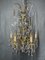 Brass and Glass Six Branch Chandelier 1