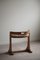 Stuhl mit niedriger Rückenlehne aus Eiche & Lammwolle, 1950er 4