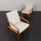 Paperknife Lounge Chairs in Teak and Natural Wool Fabric by Kai Kristiansen, 1960s, Set of 2 9