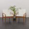 Paperknife Lounge Chairs in Teak and Natural Wool Fabric by Kai Kristiansen, 1960s, Set of 2 3